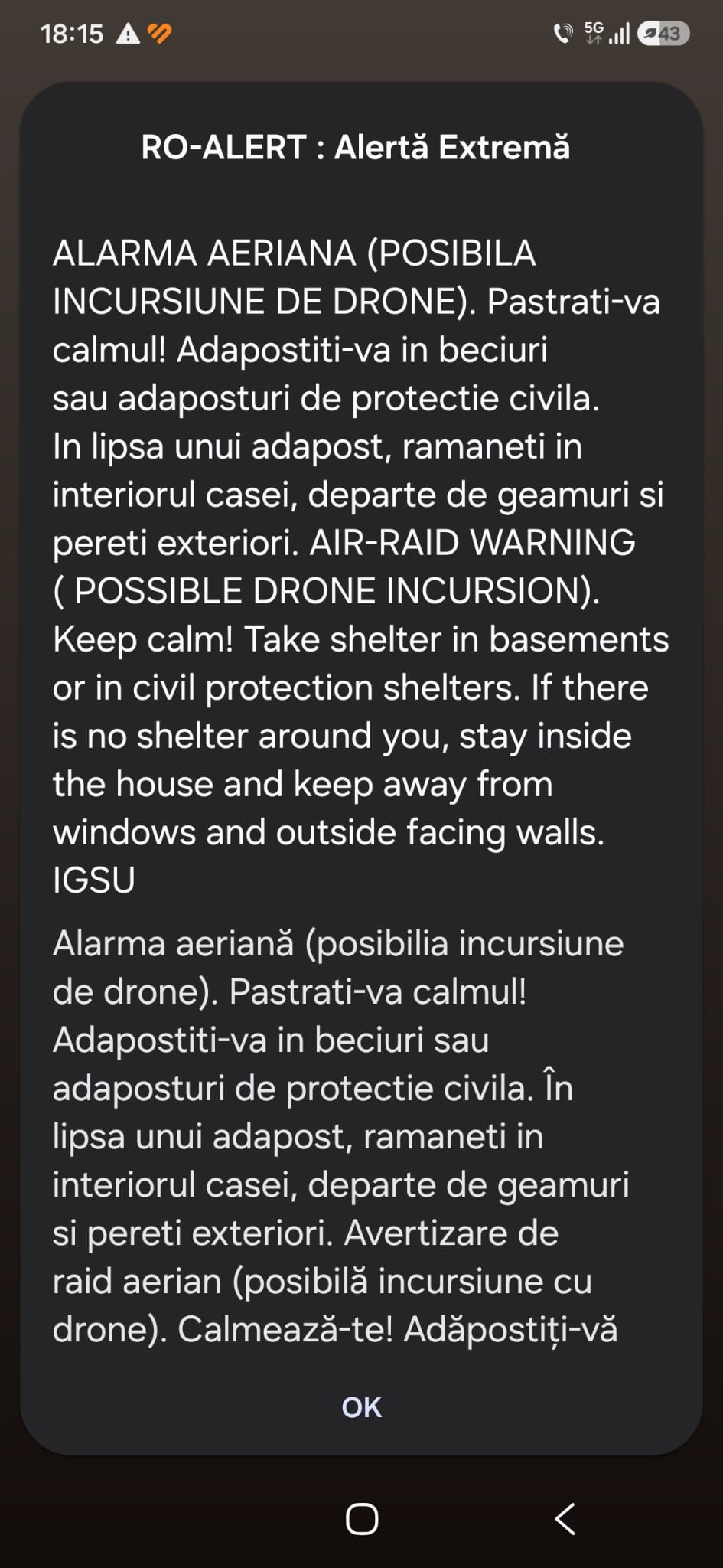UPDATE Avioane F-16 Èi un elicopter au decolat de la Câmpia Turzii Èi FeteÈti. DouÄ drone detectate în apropierea graniÈei cu Moldova. RO-Alert în Èase judeÈe